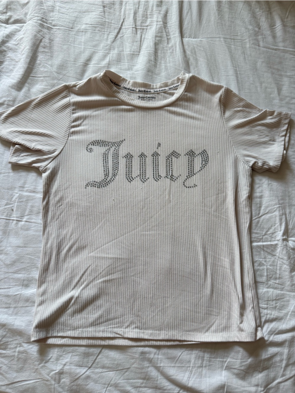 Ribbed Cream Juicy tshirt